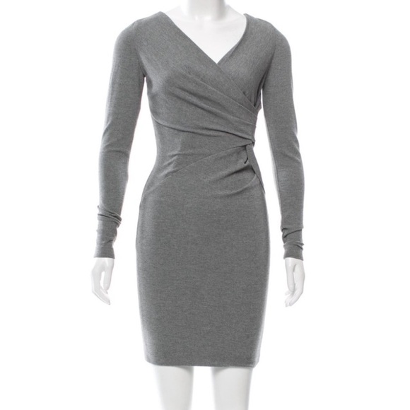 Robert Rodriguez Long Sleeve Gathered Waist Gray Dress.Pre-Owned. - Picture 1 of 6